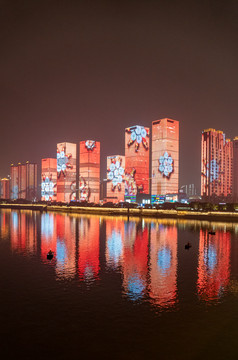 湖南长沙城市夜景灯光摄影图