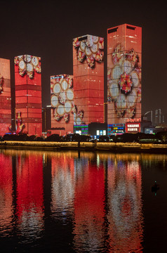 湖南长沙城市夜景灯光摄影图