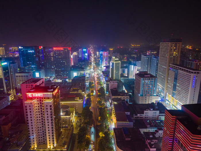 石家庄中山西路夜景