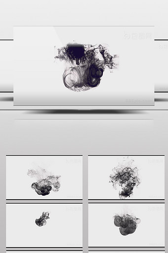 7种烟雾缭绕动态液体油墨油墨流动效果图片
