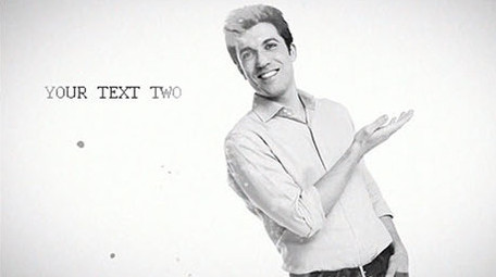 黑白水墨图文展示效果