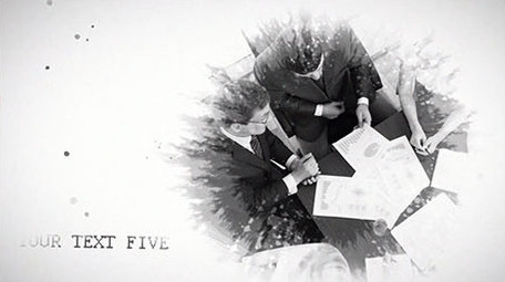 黑白水墨图文展示效果