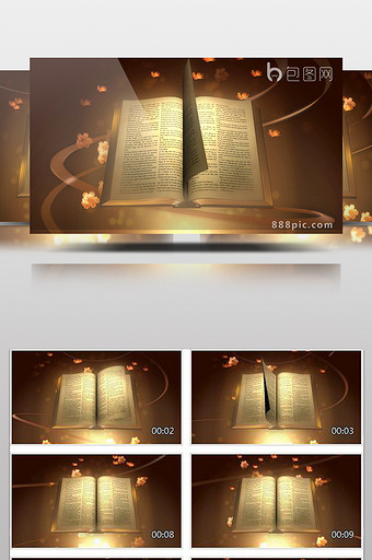 婚礼喜庆圣经翻书LED视频图片