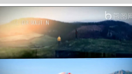 简洁大气视觉差图文展示ae模板