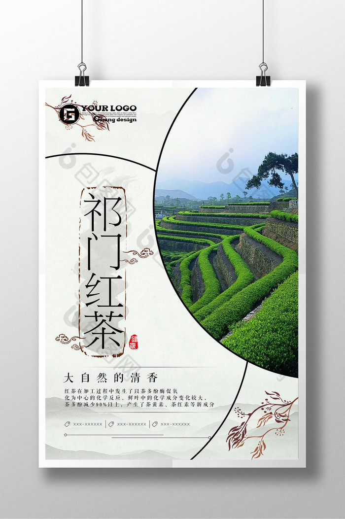 龙井茶包装盒红茶海报图片