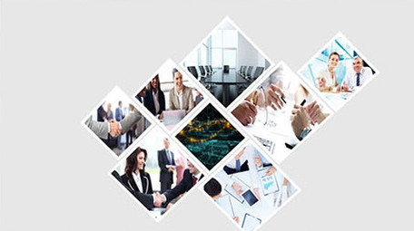 多图头像汇集形成片头logo模板