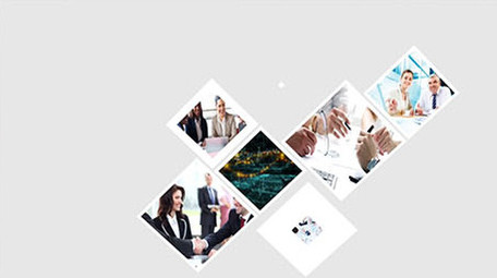 多图头像汇集形成片头logo模板