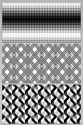 黑白圆点格子条纹抽象背景图片