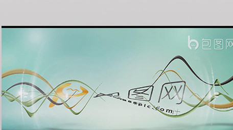 魅力光线条标志揭示片头LOGO模板