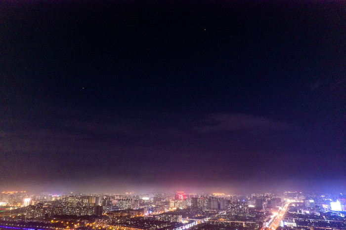 河北衡水城市夜景灯光航拍摄影图