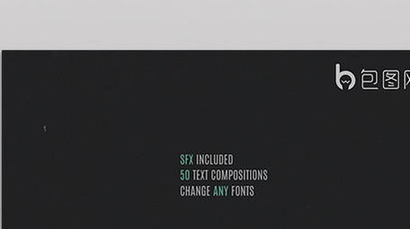 未来派科幻文字标题特效与科技元素AE模板