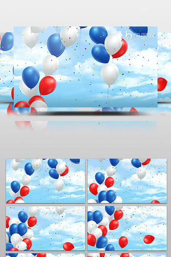 高清国庆庆典气球素材背景图片