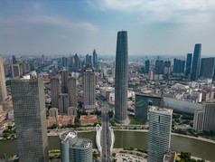 天津城市风光高楼建筑航拍摄影图