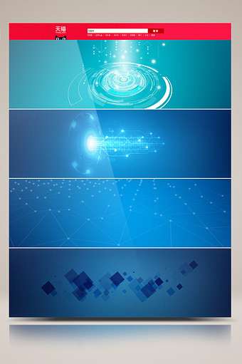 商务科技几何线条时尚蓝色唯美背景图片