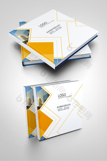 几何简约地产招商行业品牌宣传画册封面设计图片