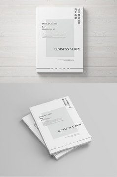 简洁大气企业画册封面设计