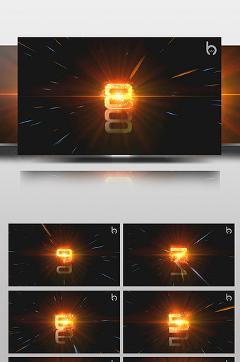 震撼大气空间穿梭金色文字10秒倒计时图片