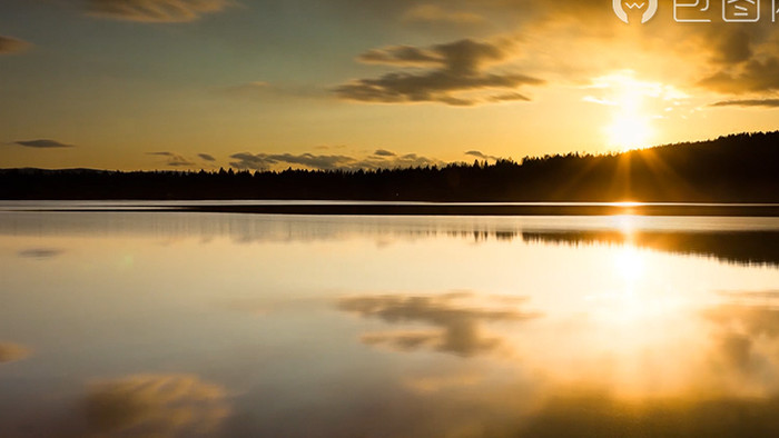 宁静优美湖边风光实拍短片素材