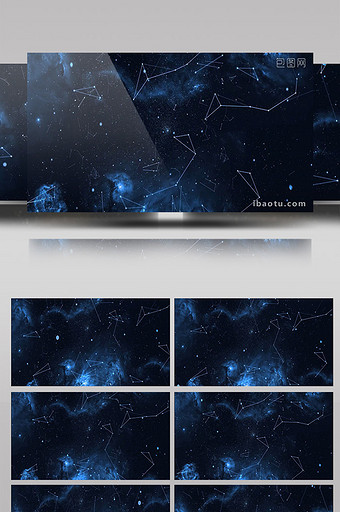 震撼蓝色科技感粒子星空背景视频素材图片