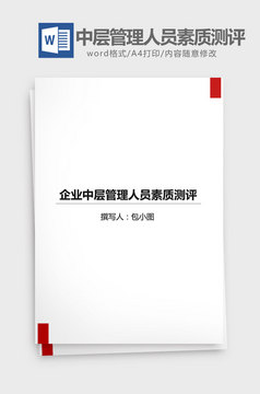 个人与企业文化匹配度测评word文档