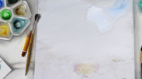 油墨水彩图文介绍宣传视频模板