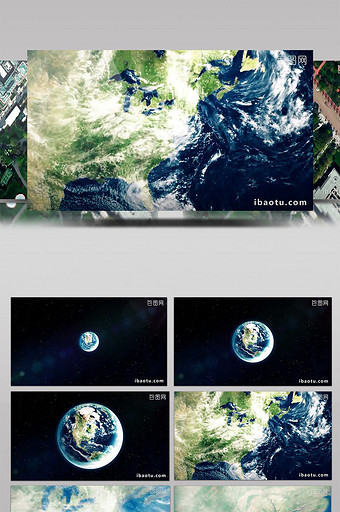 震撼高清宇宙俯视冲击地球标记背景素材图片