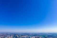 山东济南城市风光奥体中心商务建筑航拍摄影图