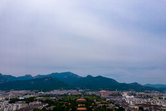 山东泰安岱岳庙城市风光航拍摄影图