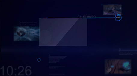 大气企业科技感领域设计<strong>图文</strong>字幕展示