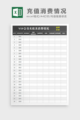 VIP会员客户名单excel文档图片