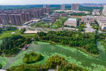 江苏宿迁古黄河<strong>水景</strong>公园航拍摄影图