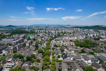 浙江绍兴鲁迅故居5A景区航拍摄影图