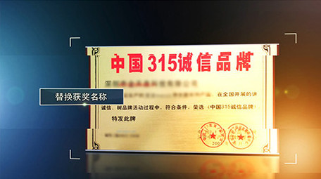 边角线框光效企业荣誉<strong>图文</strong>展示AE模板