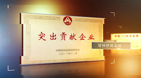 边角线框光效企业荣誉<strong>图文</strong>展示AE模板