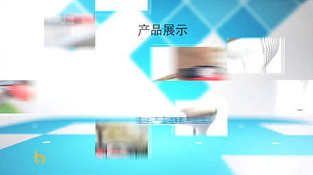 现代蓝色科技感多图对比产品图文展示AE模