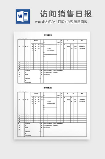 营销管理销售日报Word文档图片