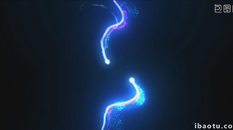 炫酷光线流光划过粒子光效片头PR模板