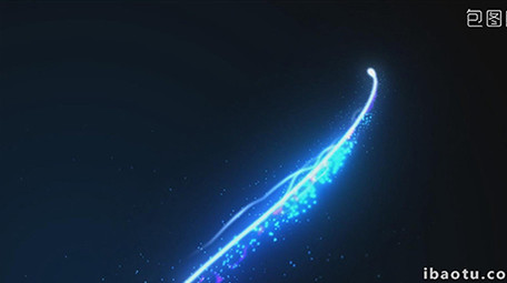 炫酷光线流光划过粒子光效片头PR模板