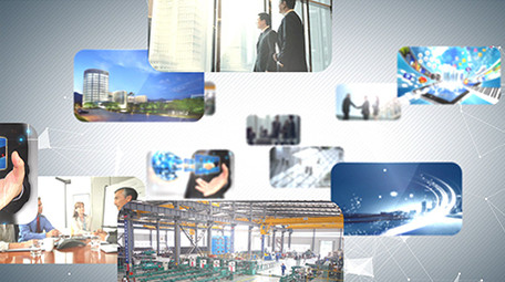 企业宣传片多图汇聚企业logoAE模板