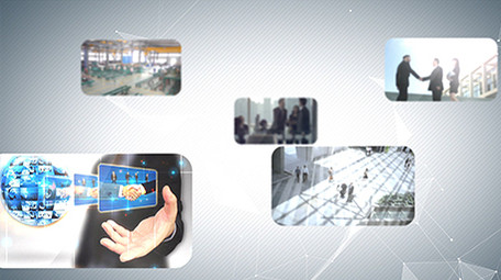 企业宣传片多图汇聚企业logoAE模板