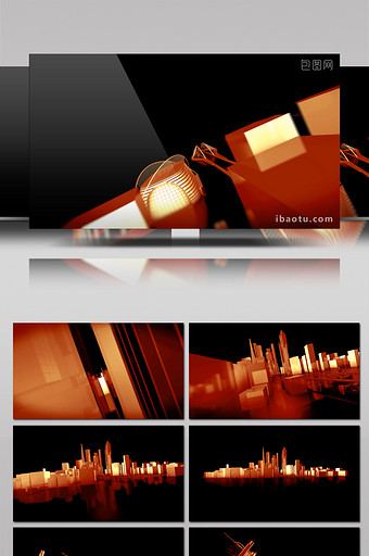 三维城市建筑动画演绎LOGO片头AE模板图片