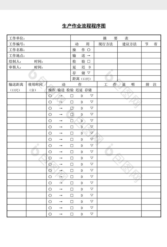 生产作业流程程序图word文档