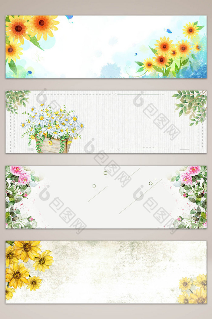 花卉banner海报图片图片