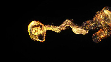 大气抽象粒子流体标志展示AE模板