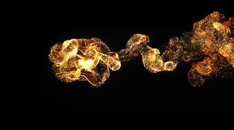 大气抽象粒子流体标志展示AE模板