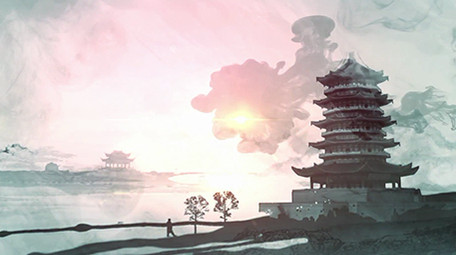 山水人文水墨片头