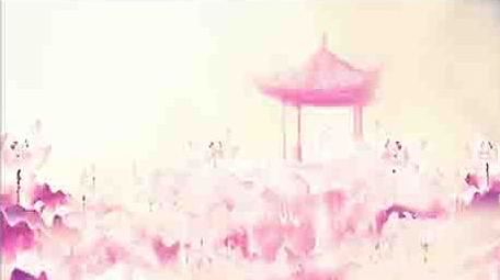 水墨荷花风景如画水彩山水竹子中国风视频