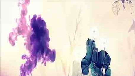 水墨荷花风景如画水彩山水竹子中国风视频