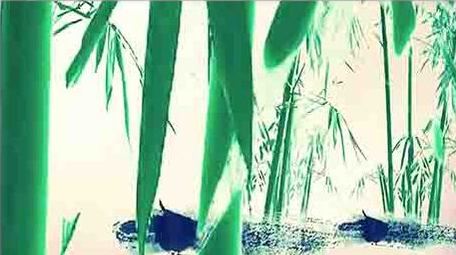 水墨荷花风景如画水彩山水竹子中国风视频