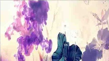 水墨荷花风景如画水彩山水竹子中国风视频